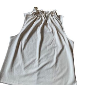 ANN TAYLOR Cream High Neck Top